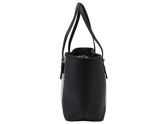 Bolso tote de viaje pequeño Michael Kors en cuero Saffiano negro Multicolor - vista 3