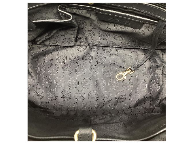Bolso tote de viaje pequeño Michael Kors en cuero Saffiano negro Multicolor - vista 8