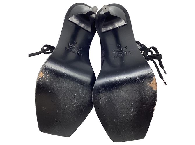 Sandali in mesh Versus Versace in scamosciato nero - vista 10