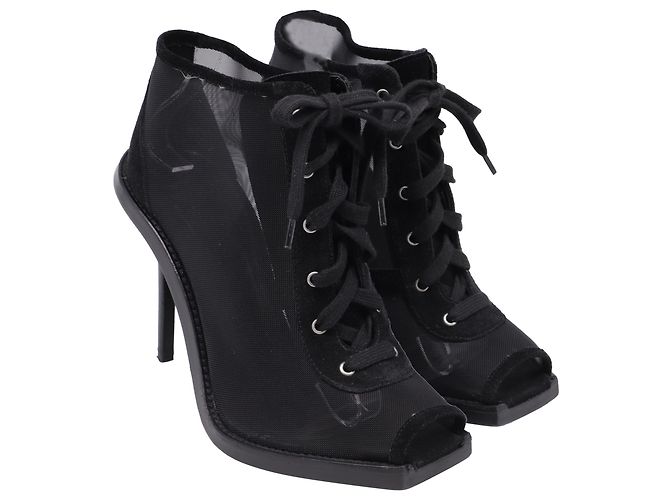 Sandali in mesh Versus Versace in scamosciato nero - vista 3