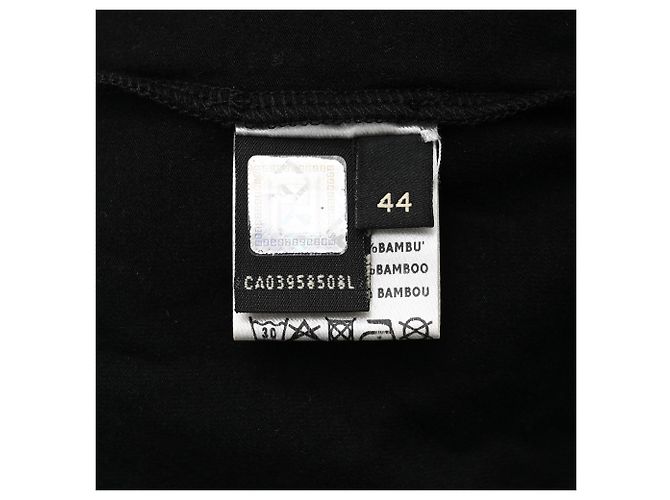 T-shirt en coton noir avec logo Fendi - vue 4