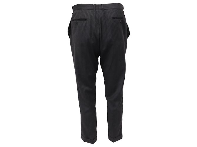 Pantaloni corti gessati Tom Ford in lana nera Nero - vista 3