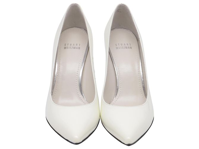 Stilettos Heist de Stuart Weitzman en charol blanco Crudo - vista 2