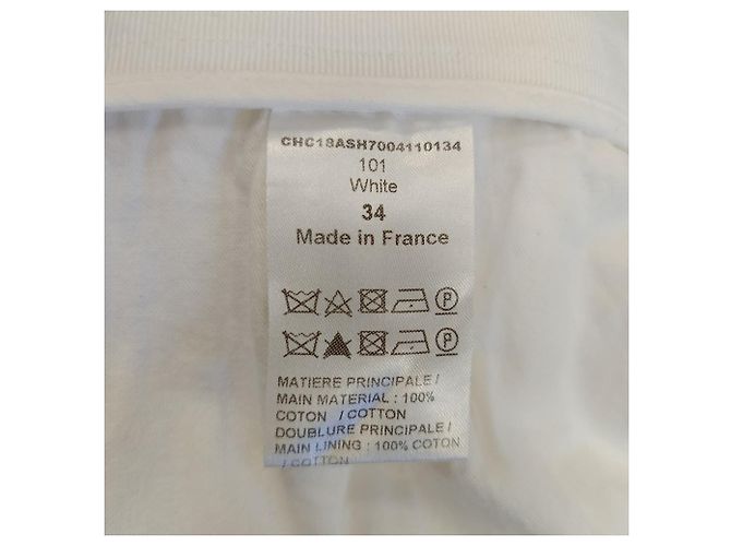Short de cintura alta plisado Chloé en algodón blanco Crudo - vista 4