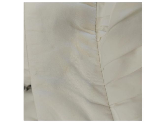 Short de cintura alta plisado Chloé en algodón blanco Crudo - vista 5