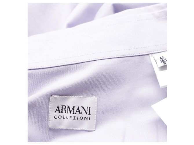 Camicia con bottoni Armani Collezioni in cotone viola Porpora - vista 5