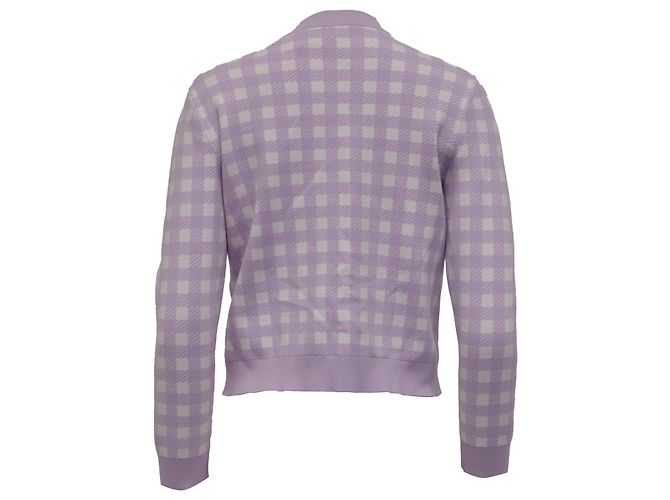 Maje Mystyle Karo-Cardigan aus violetter Viskose - Ansicht 4