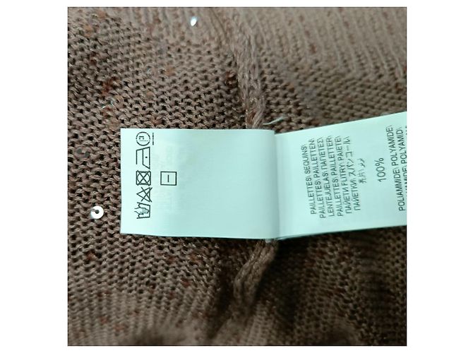 Brunello Cucinelli Rundhals-Pullover aus braunem Leinen Rot - Ansicht 6