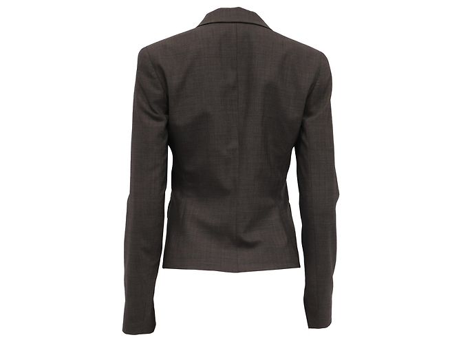Blazer de botonadura sencilla Theory en lana marrón Castaño Roja - vista 4