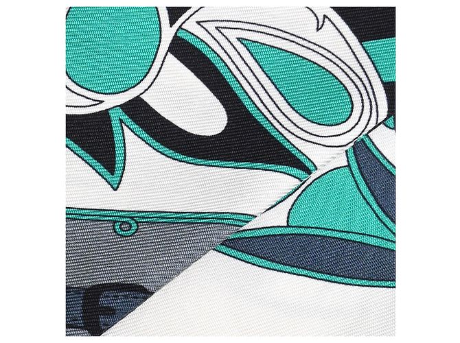 Hermès Folklore bedruckter Twill-Schal aus mehrfarbiger Seide Mehrfarben - Ansicht 8