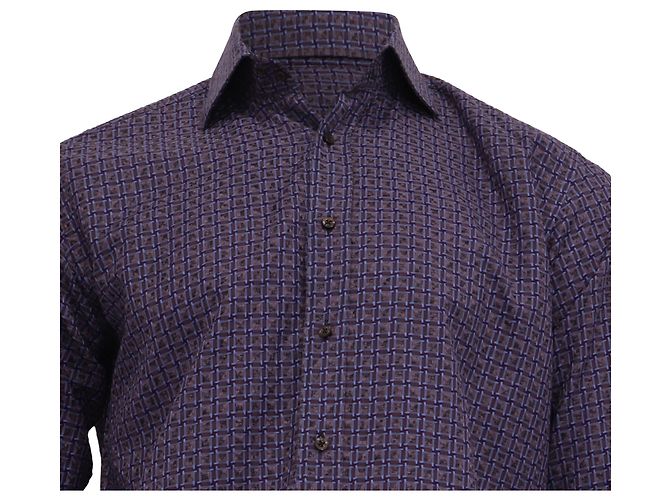 Camicia Etro in cotone violet texturizzato con bottoni Porpora - vista 2