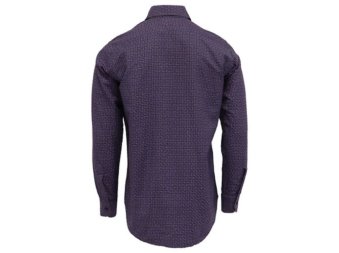 Camicia Etro in cotone violet texturizzato con bottoni Porpora - vista 4