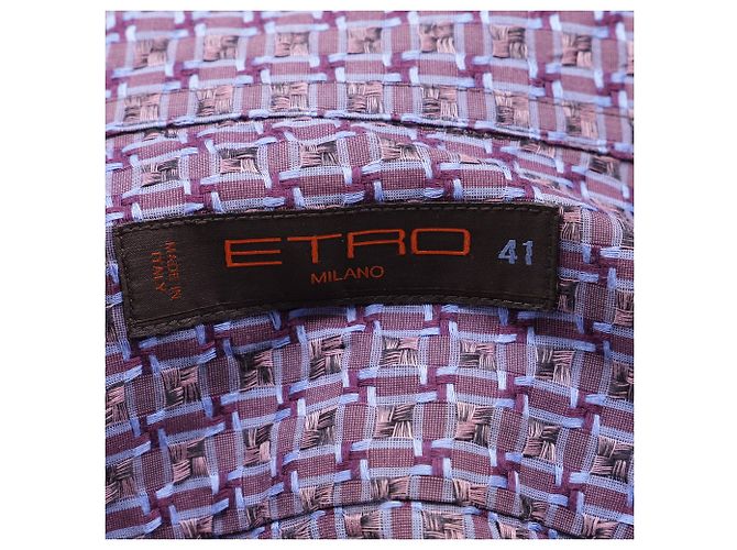 Camicia Etro in cotone violet texturizzato con bottoni Porpora - vista 5