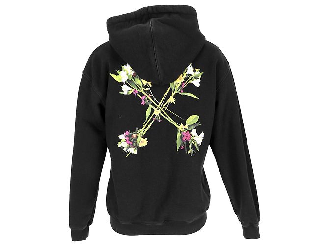 Off White Off-White Flock Arrow Hoodie aus schwarzer Baumwolle - Ansicht 3