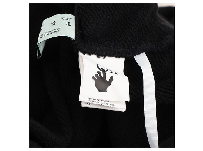 Off White Off-White Flock Arrow Hoodie aus schwarzer Baumwolle - Ansicht 8