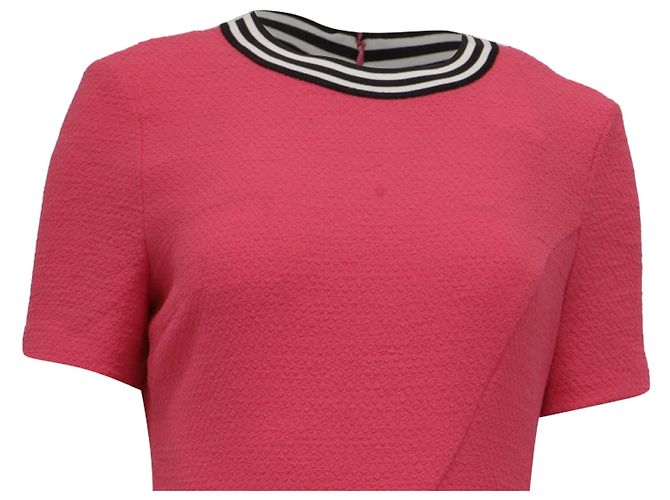 Sandro Reva Kurzarm Mini-Kleid aus rosa Polyester Braun Pink - Ansicht 2