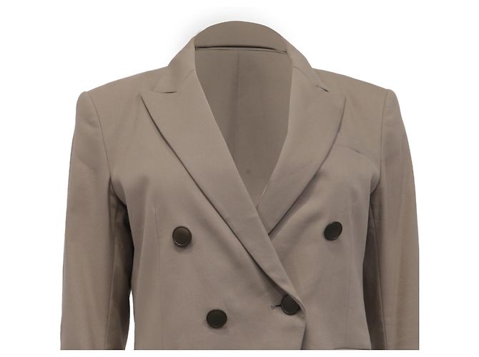 Blazer cruzado Theory en algodón beige - vista 2