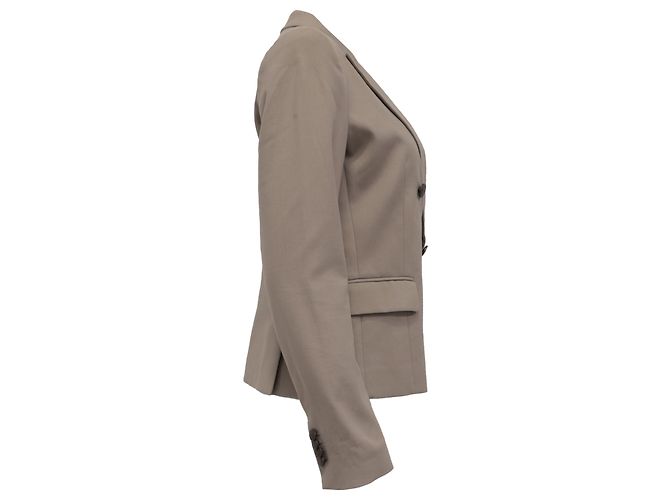 Blazer cruzado Theory en algodón beige - vista 3