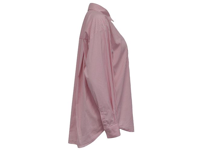 Maje Oversized-Hemd mit Streifen aus rosa Baumwolle Pink - Ansicht 3