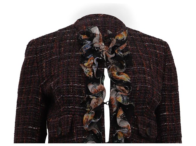 Dolce & Gabbana Tweed Bouclé Blazer in Multicolor Virgin Wool Mehrfarben - Ansicht 2