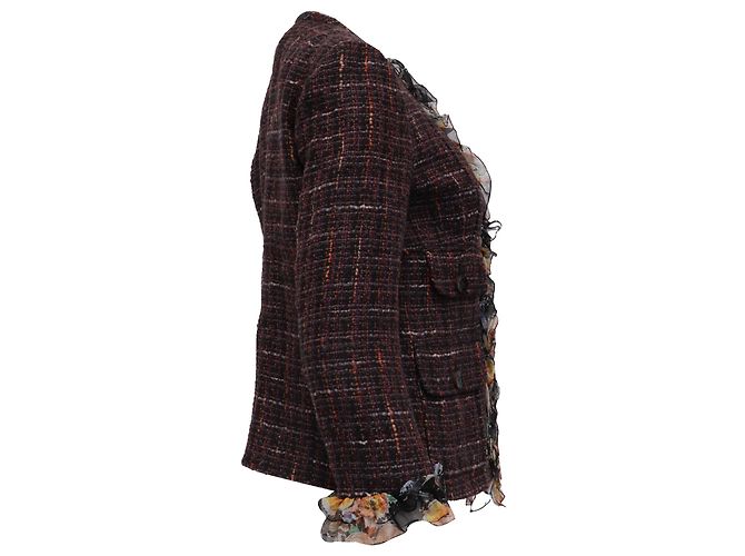 Dolce & Gabbana Tweed Bouclé Blazer in Multicolor Virgin Wool Mehrfarben - Ansicht 3