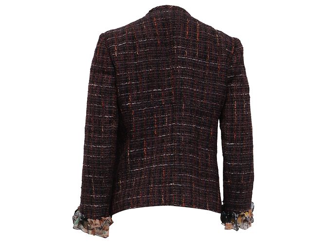 Dolce & Gabbana Tweed Bouclé Blazer in Multicolor Virgin Wool Mehrfarben - Ansicht 4