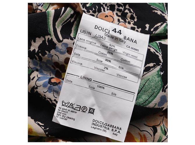 Dolce & Gabbana Tweed Bouclé Blazer in Multicolor Virgin Wool Mehrfarben - Ansicht 6