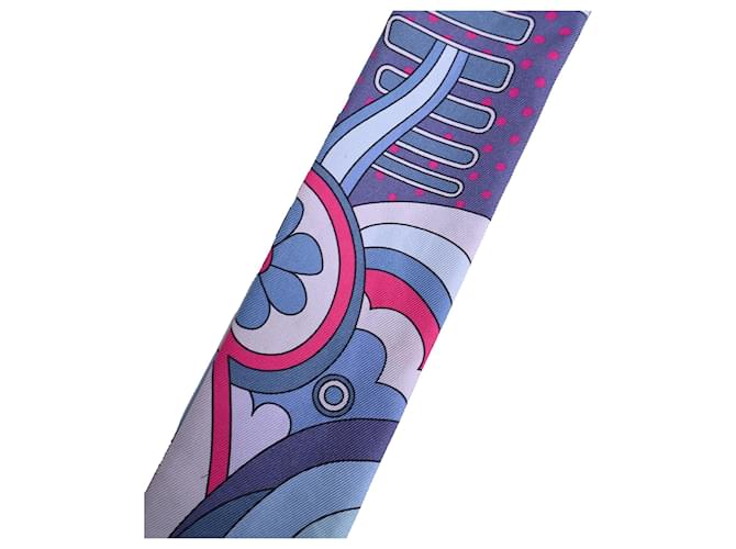 Sciarpa in seta Hermès Faubourg Rainbow Twill multicolore - vista 5