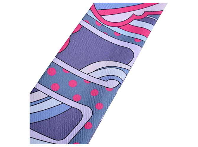 Sciarpa in seta Hermès Faubourg Rainbow Twill multicolore - vista 7