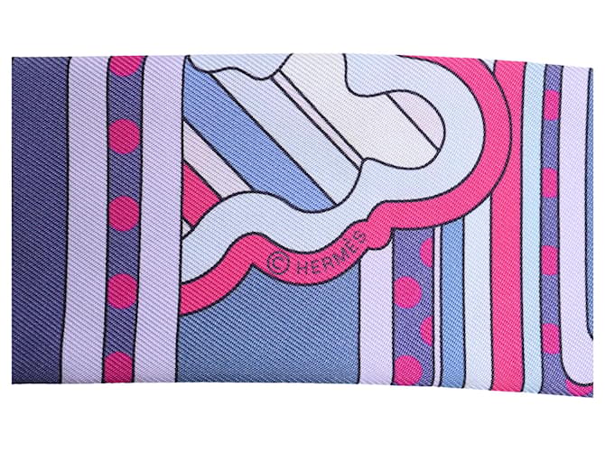 Sciarpa in seta Hermès Faubourg Rainbow Twill multicolore - vista 9