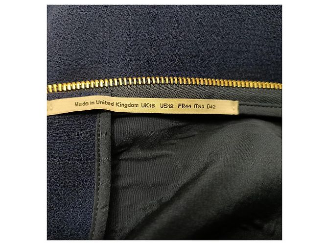 Abito midi monospalla Roland Mouret in lana blu navy - vista 6
