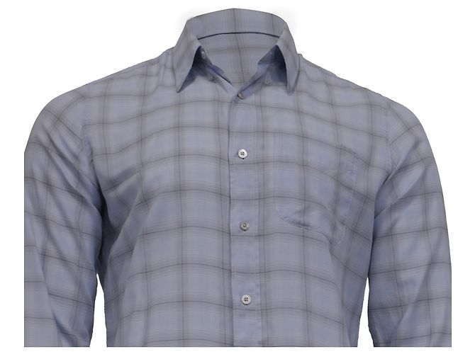 Tom Ford Karohemd aus hellblauer Baumwolle - Ansicht 4