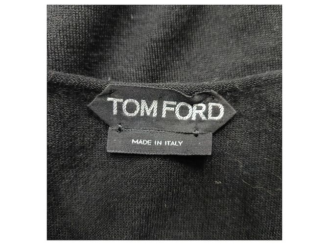 Tom Ford Racer Back Top aus schwarzem Kaschmir - Ansicht 4