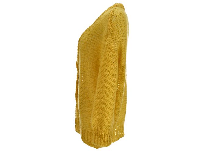 Marni Strickjacke aus gelber Mohairwolle - Ansicht 2