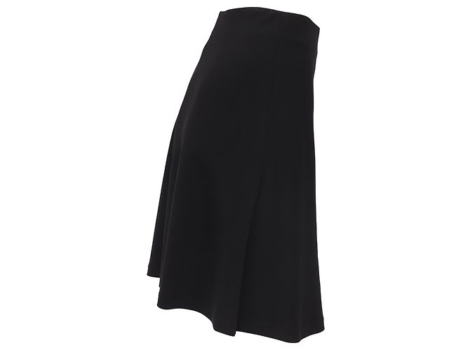Falda a la rodilla Theory en lana negra Negro - vista 2
