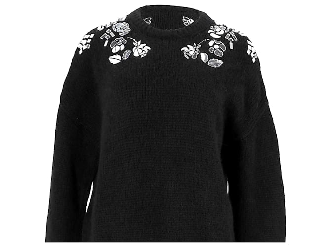 Dsquared2 Strickpullover aus schwarzer Alpakawolle mit Verzierungen - Ansicht 10