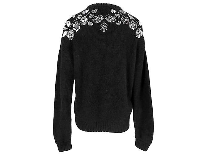 Dsquared2 Strickpullover aus schwarzer Alpakawolle mit Verzierungen - Ansicht 3
