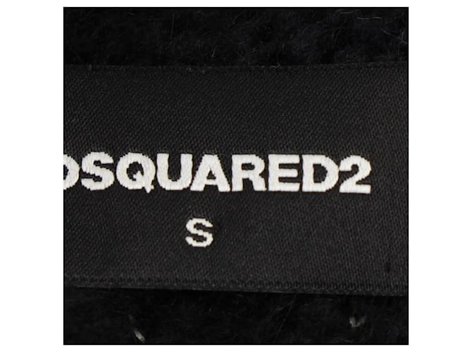 Dsquared2 Strickpullover aus schwarzer Alpakawolle mit Verzierungen - Ansicht 4