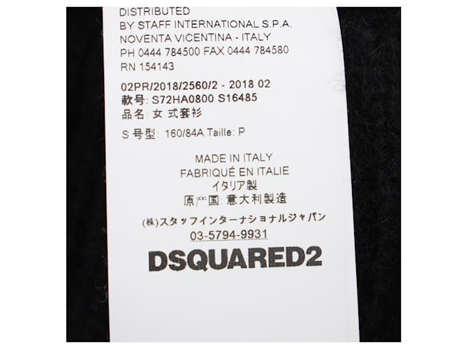 Dsquared2 Strickpullover aus schwarzer Alpakawolle mit Verzierungen - Ansicht 6