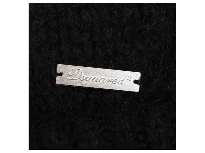 Dsquared2 Strickpullover aus schwarzer Alpakawolle mit Verzierungen - Ansicht 9