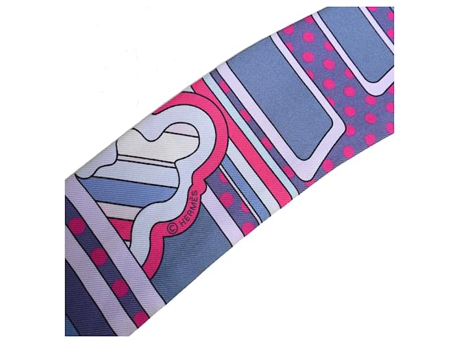 Sciarpa in seta Hermès Faubourg Rainbow Twill multicolore - vista 11