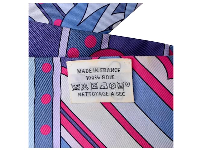 Sciarpa in seta Hermès Faubourg Rainbow Twill multicolore - vista 3