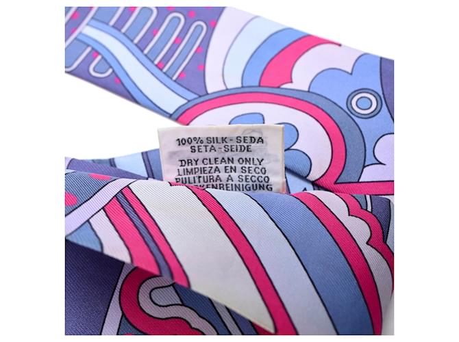 Sciarpa in seta Hermès Faubourg Rainbow Twill multicolore - vista 4
