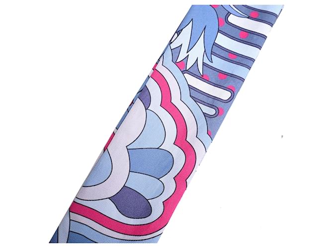 Sciarpa in seta Hermès Faubourg Rainbow Twill multicolore - vista 7