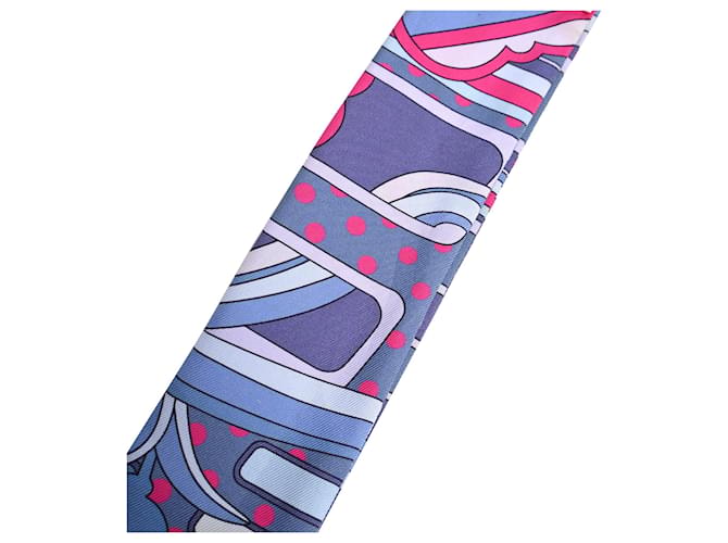 Sciarpa in seta Hermès Faubourg Rainbow Twill multicolore - vista 8
