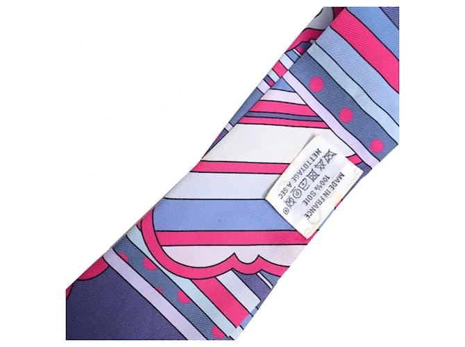 Sciarpa in seta Hermès Faubourg Rainbow Twill multicolore - vista 9