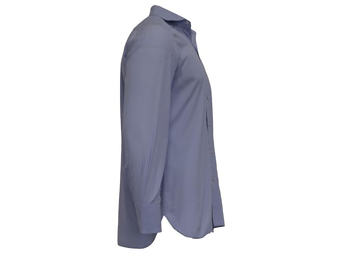 Camicia Tom Ford con bottoni in cotone azzurro Blu Blu chiaro - vista 3