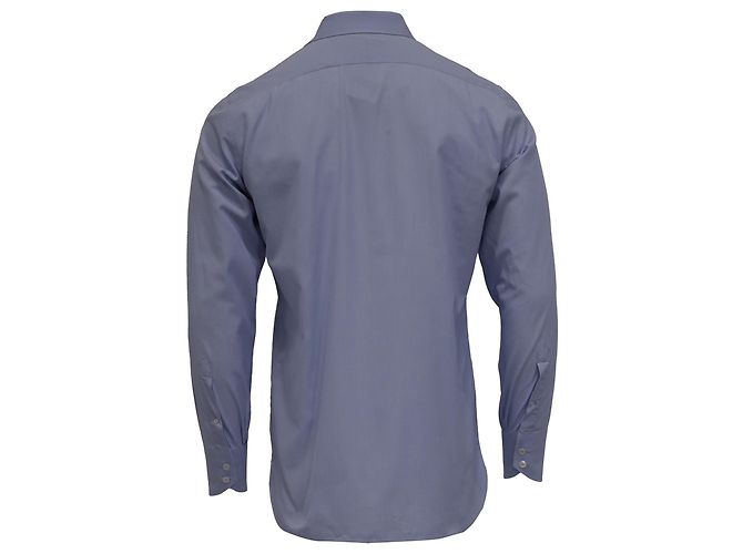 Camicia Tom Ford con bottoni in cotone azzurro Blu Blu chiaro - vista 4