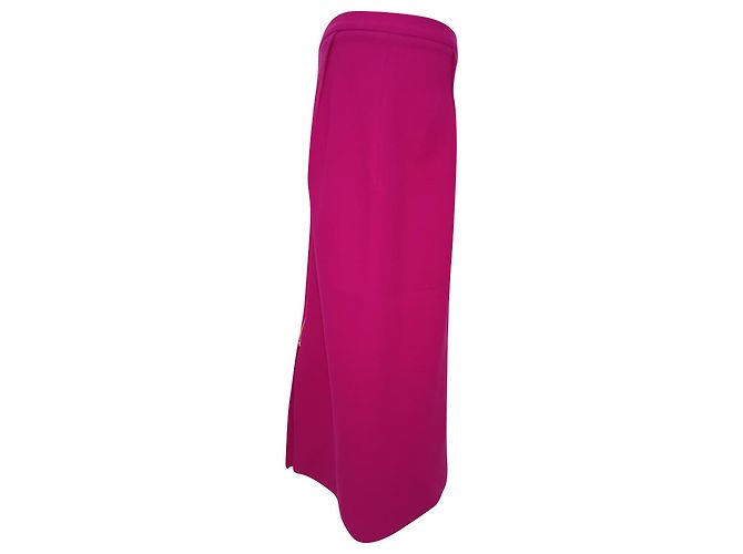 Falda lápiz midi Roland Mouret en lana rosa - vista 2