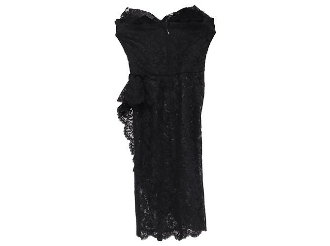 Vestido mini palabra de honor de encaje Dolce & Gabbana en nailon negro - vista 3